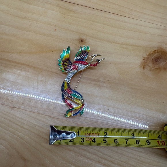 Rainbow Phoenix Rhinestone Brooch - Picture 5 of 5